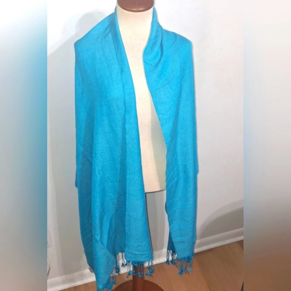 Elegant Aqua Blue Pashmina